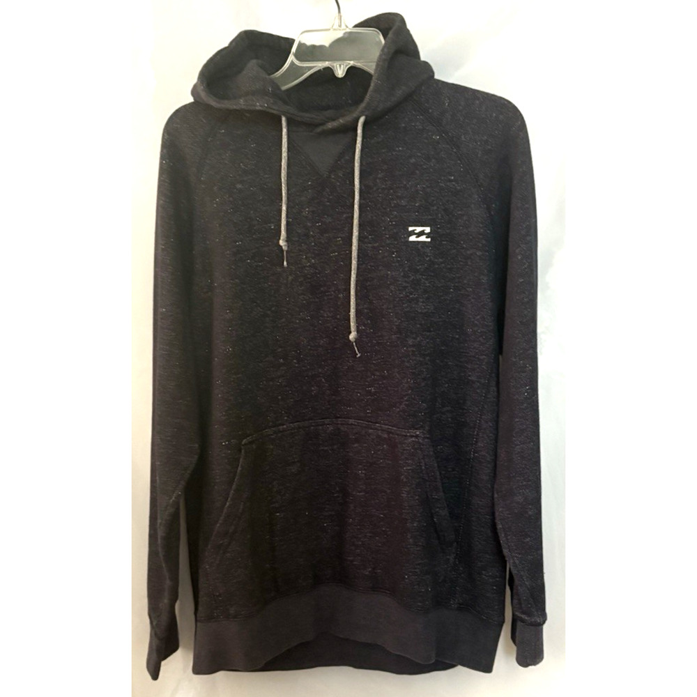 Billabong Surf Pullover Hoodie Men's Size Large Grunge Beach Black Long Sleeves